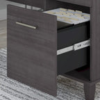 60W L Shaped Desk with Drawers and Storage