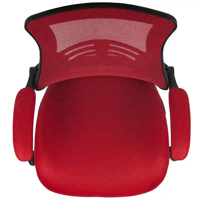 Mid-Back Ergonomic Drafting Chair with Adjustable Foot Ring and Flip-Up Arms