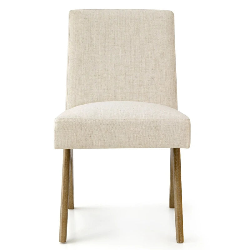 Linen Mid Century Modern Dining Chair
