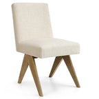 Linen Mid Century Modern Dining Chair