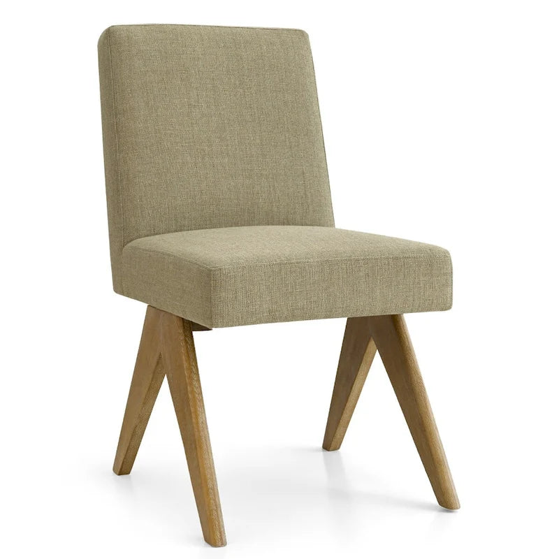 Linen Mid Century Modern Dining Chair