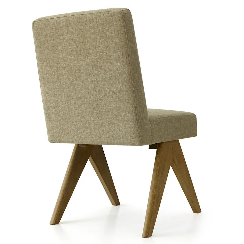Linen Mid Century Modern Dining Chair