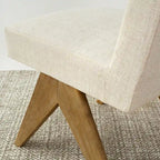 Linen Mid Century Modern Dining Chair