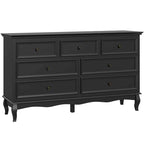 7 - Drawer Dresser with Solid Wood Legs and Painted Finish