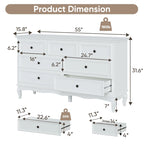 7 - Drawer Dresser with Solid Wood Legs and Painted Finish