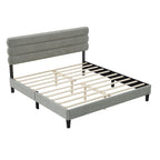 King Size Bed Frame with Headboard, Sturdy Platform Bed with Wooden Slats Support and No Box Spring