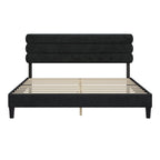 King Size Bed Frame with Headboard, Sturdy Platform Bed with Wooden Slats Support and No Box Spring