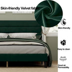 King Size Bed Frame with Headboard, Sturdy Platform Bed with Wooden Slats Support and No Box Spring