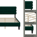 King Size Bed Frame with Headboard, Sturdy Platform Bed with Wooden Slats Support and No Box Spring
