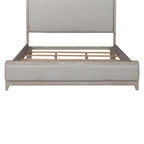 Washed Taupe & Silver Champagne King California Upholstered Bed
