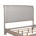 Washed Taupe & Silver Champagne King California Upholstered Bed