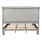 Washed Taupe & Silver Champagne King California Upholstered Bed