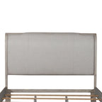 Washed Taupe & Silver Champagne King California Upholstered Bed