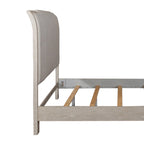 Washed Taupe & Silver Champagne King California Upholstered Bed