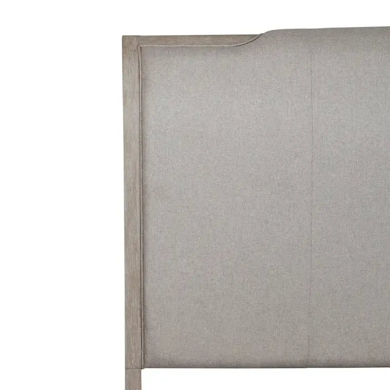 Washed Taupe & Silver Champagne King California Upholstered Bed