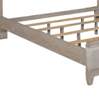 Washed Taupe & Silver Champagne King California Upholstered Bed