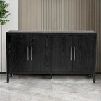 Minimalist Vintage Wooden Sideboard with Solid Pine Wood Legs