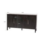 Minimalist Vintage Wooden Sideboard with Solid Pine Wood Legs