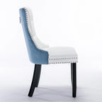 High-end Tufted Upholstered Nailhead Trim Dining Chair, Set of 2