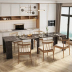 2 in 1 Multifunctional Extendable Console Table Dining Table for 4-8 People with 5 Different Size
