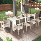 2 in 1 Multifunctional Extendable Console Table Dining Table for 4-8 People with 5 Different Size