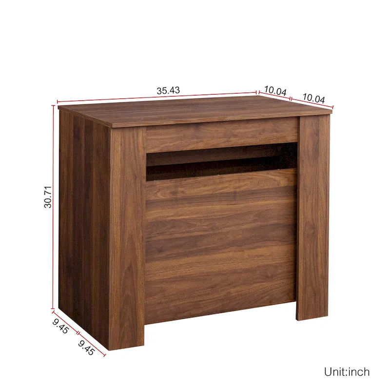 2 in 1 Multifunctional Extendable Console Table Dining Table for 4-8 People with 5 Different Size