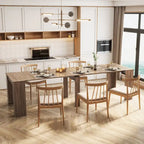 2 in 1 Multifunctional Extendable Console Table Dining Table for 4-8 People with 5 Different Size