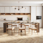 2 in 1 Multifunctional Extendable Console Table Dining Table for 4-8 People with 5 Different Size