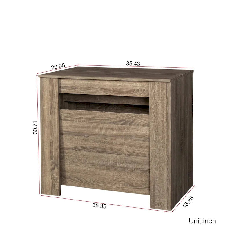 2 in 1 Multifunctional Extendable Console Table Dining Table for 4-8 People with 5 Different Size