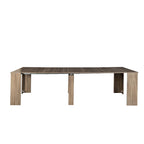 2 in 1 Multifunctional Extendable Console Table Dining Table for 4-8 People with 5 Different Size