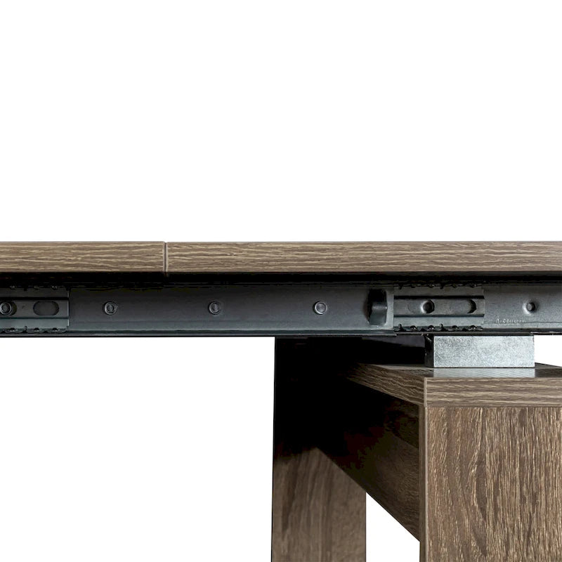 2 in 1 Multifunctional Extendable Console Table Dining Table for 4-8 People with 5 Different Size