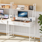 Computer Desk Home Office Desk with Power Outlet Study Writing Table