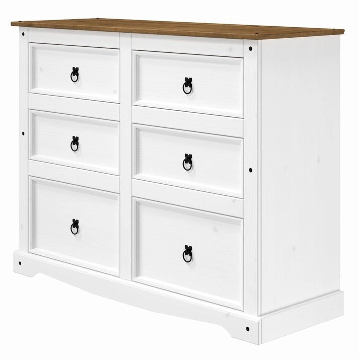 Wood Dresser 3+3 Drawers Chest