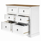 Wood Dresser 3+3 Drawers Chest