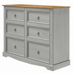 Wood Dresser 3+3 Drawers Chest