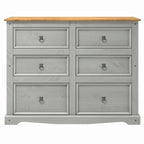 Wood Dresser 3+3 Drawers Chest