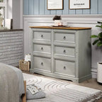 Wood Dresser 3+3 Drawers Chest