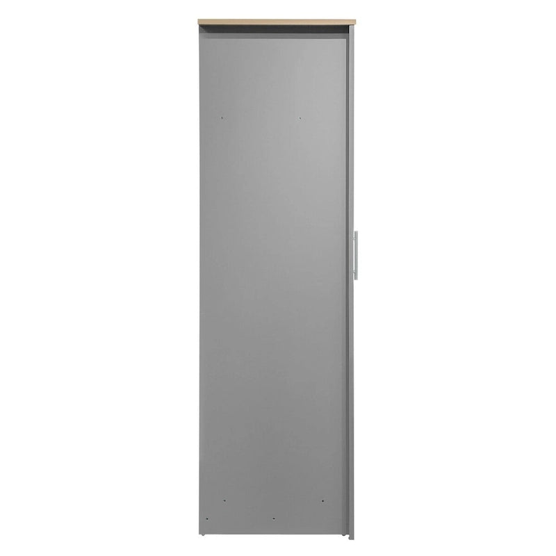 3 Door Storage Wardrobe with Cabinets and 2 Hanging Rods
